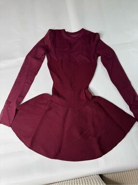 SER.O.YA Burgundy Long Sleeve Dress